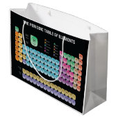 Periodische Tabelle der Elemente werfen Kissen Große Geschenktüte (Rückseite Schrägansicht)