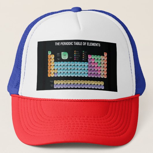 Periodische Tabelle der Elemente werfen Kissen Truckerkappe (Vorderseite)