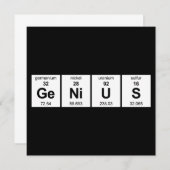 Periodische Tabelle der GeNiUS Einladung (Vorne/Hinten)