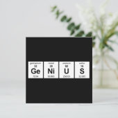 Periodische Tabelle der GeNiUS Einladung (Stehend Vorderseite)
