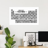 Periodische Tabelle der Gesimst (b&w) Poster (Heimbüro)