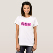 Periodische Tabelle der Mutter rosa T-Shirt (Vorne ganz)