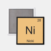 Periodische Tabelle der Nicki-Bezeichnung Magnet (Vorderseite/Rückseite)