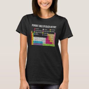 Periodische Tabelle der schwarzen Geschichte Afrik T-Shirt
