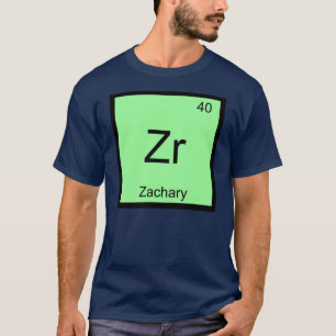 Periodische Tabelle der Zachary Name Chemistry Ele T-Shirt