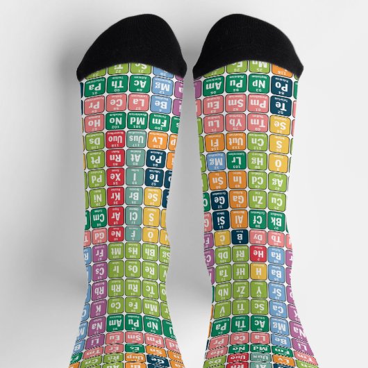 Periodische Tabelle des Elementmusters Socken (Oben)