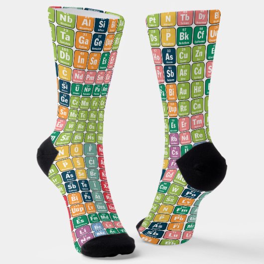 Periodische Tabelle des Elementmusters Socken (Gewinkelt)
