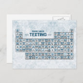 Periodische Tabelle des Gesimst (blau) Postkarte (Vorne/Hinten)