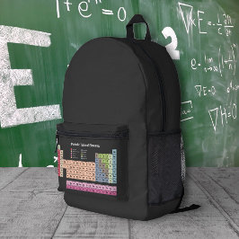 Periodische Tabelle des Schwarzen Rucksacks für El Bedruckter Rucksack