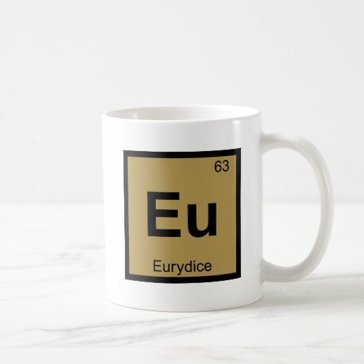 Periodische Tabelle EU - Eurydice Kaffeetasse (Rechts)