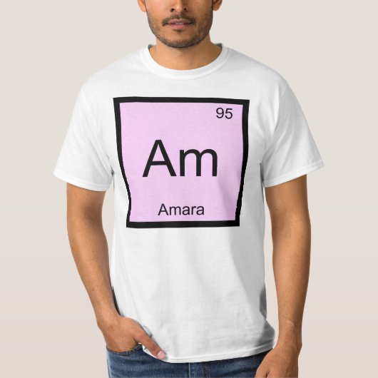 Periodische Tabelle für Amara Name Chemistry Eleme T-Shirt (Vorderseite)