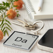 Periodische Tabelle für Darrell Name Chemistry Ele Schlüsselanhänger (Vorderseite rechts)