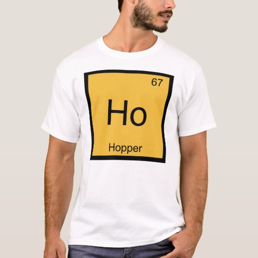 Periodische Tabelle für Hopper Name Chemistry Elem T-Shirt (Vorderseite)