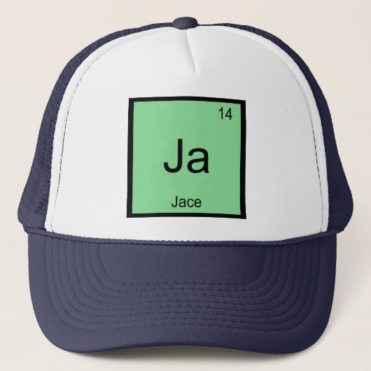 Periodische Tabelle für Jace Name Chemistry Elemen Truckerkappe (Vorderseite)