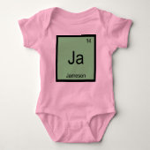 Periodische Tabelle für Jameson Name Chemistry Ele Baby Strampler (Vorderseite)