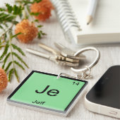 Periodische Tabelle für Jeff Name Chemistry Elemen Schlüsselanhänger (Vorderseite rechts)