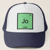 Periodische Tabelle für Josh Name Chemistry Elemen Truckerkappe (Vorderseite)