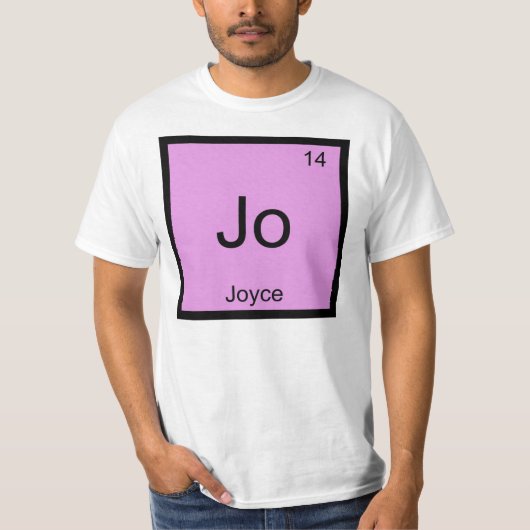 Periodische Tabelle für Joyce Name Chemistry Eleme T-Shirt (Vorderseite)