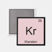 Periodische Tabelle für Kiersten Name Chemical Ele Magnet (Vorderseite/Rückseite)