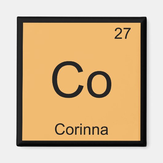 Periodische Tabelle für Korinna Name Chemistry Ele Magnet (Vorne)