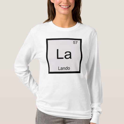 Periodische Tabelle für Lando Name Chemistry Eleme T-Shirt (Vorderseite)