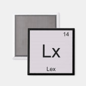 Periodische Tabelle für Lex Name Chemistry Element Magnet (Vorderseite/Rückseite)