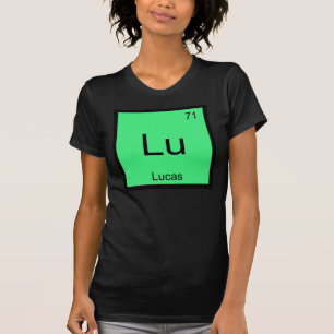 Periodische Tabelle für Lucas Name Chemistry Eleme T-Shirt