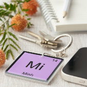 Periodische Tabelle für Miah Name Chemistry Elemen Schlüsselanhänger (Vorderseite rechts)