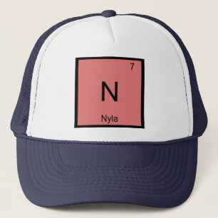 Periodische Tabelle für Nyla Name Chemistry Elemen Truckerkappe