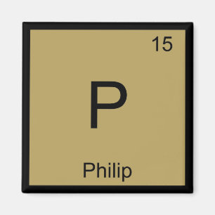 Periodische Tabelle für Philip Name Chemistry Elem Magnet