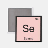 Periodische Tabelle für Selena-Name-Chemieelement Magnet (Vorderseite/Rückseite)