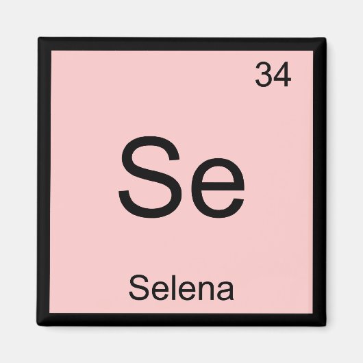 Periodische Tabelle für Selena-Name-Chemieelement Magnet (Vorne)