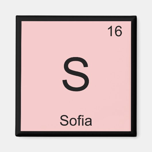 Periodische Tabelle für Sofia Name Chemistry Eleme Magnet (Vorne)