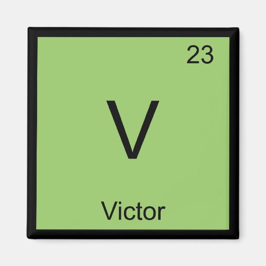 Periodische Tabelle für Victor Name Chemistry Elem Magnet (Vorne)