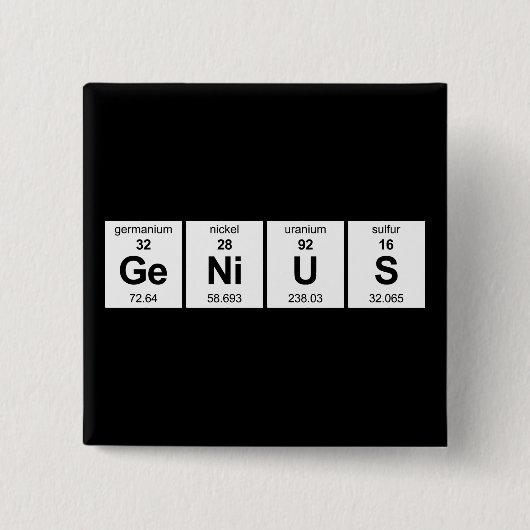 Periodische Tabelle GeNiUS Button (Vorderseite)