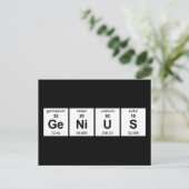 Periodische Tabelle GeNiUS Postkarte (Stehend Vorderseite)