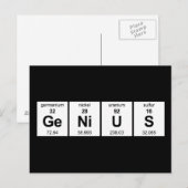 Periodische Tabelle GeNiUS Postkarte (Vorne/Hinten)