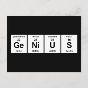 Periodische Tabelle GeNiUS Postkarte