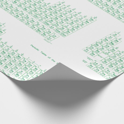"Periodische Tabelle" Geschenkpapier (Ecke)