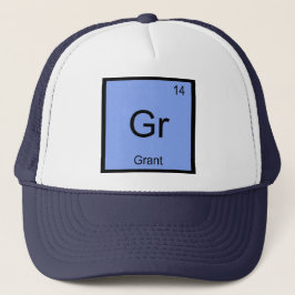 Periodische Tabelle "Grant Name Chemistry Element" Truckerkappe