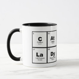 Periodische Tabelle "Katzen-Dame" der nerdy Tasse