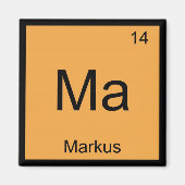 Periodische Tabelle Markus Name Chemistry Element Magnet (Vorne)