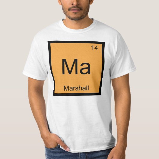 Periodische Tabelle "Marshall Name Chemistry Eleme T-Shirt (Vorderseite)
