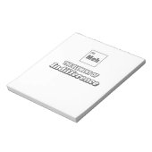 Periodische Tabelle Meh-Element der Differenz Notizblock (Rotiert)