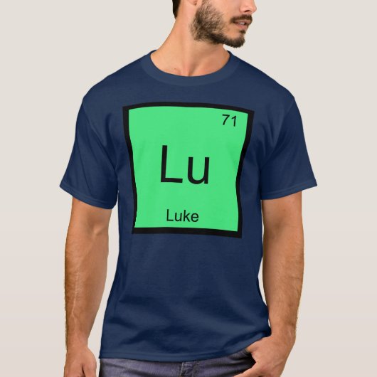 Periodische Tabelle mit dem Namen Chemie T-Shirt (Vorderseite)
