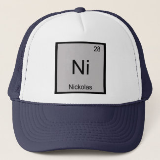 Periodische Tabelle mit dem Namen Chemistry Elemen Truckerkappe