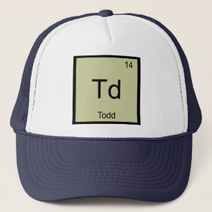 Periodische Tabelle mit Todd Name Chemistry Elemen Truckerkappe