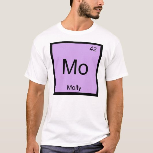 Periodische Tabelle "Molly Name Chemistry Element" T-Shirt (Vorderseite)