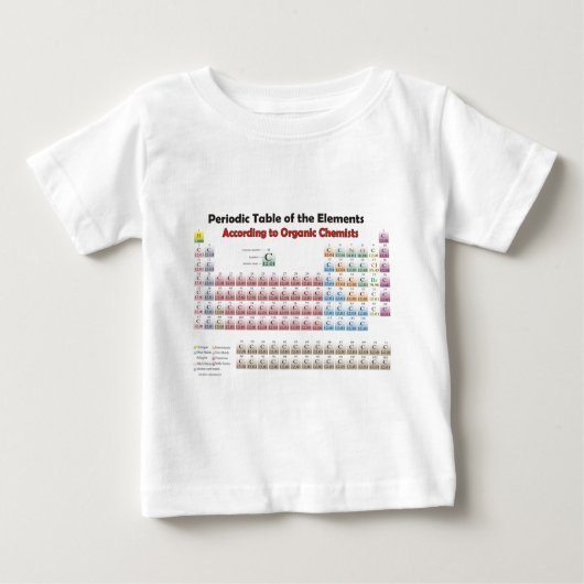PERIODISCHE TABELLE nach Ansicht der Bio Chemiker Baby T-shirt (Vorderseite)