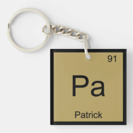 Periodische Tabelle "Patrick Name Chemistry Elemen Schlüsselanhänger